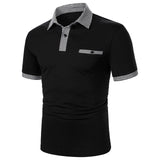 Men Polo Men Shirt Short Sleeve Polo Shirt Contrast Color Polo New Clothing Summer Streetwear Casual Fashion Men Tops - Livefree