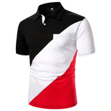 Men Polo Men Shirt Short Sleeve Polo Shirt Contrast Color Polo New Clothing Summer Streetwear Casual Fashion Men Tops - Livefree