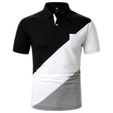 Men Polo Men Shirt Short Sleeve Polo Shirt Contrast Color Polo New Clothing Summer Streetwear Casual Fashion Men Tops - Livefree