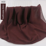 good stitching stitch plain high quality premium heavy Chiffon hijab scarf Malaysian Women's scarves hijabs long shawl shawls - Livefree
