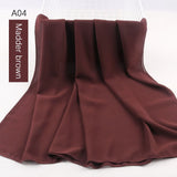 good stitching stitch plain high quality premium heavy Chiffon hijab scarf Malaysian Women's scarves hijabs long shawl shawls - Livefree
