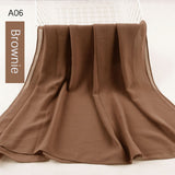 good stitching stitch plain high quality premium heavy Chiffon hijab scarf Malaysian Women's scarves hijabs long shawl shawls - Livefree