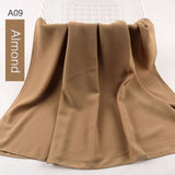 good stitching stitch plain high quality premium heavy Chiffon hijab scarf Malaysian Women's scarves hijabs long shawl shawls - Livefree