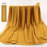 good stitching stitch plain high quality premium heavy Chiffon hijab scarf Malaysian Women's scarves hijabs long shawl shawls - Livefree