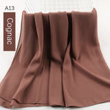 good stitching stitch plain high quality premium heavy Chiffon hijab scarf Malaysian Women's scarves hijabs long shawl shawls - Livefree