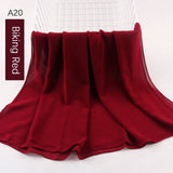 good stitching stitch plain high quality premium heavy Chiffon hijab scarf Malaysian Women's scarves hijabs long shawl shawls - Livefree