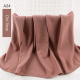 good stitching stitch plain high quality premium heavy Chiffon hijab scarf Malaysian Women's scarves hijabs long shawl shawls - Livefree