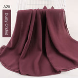 good stitching stitch plain high quality premium heavy Chiffon hijab scarf Malaysian Women's scarves hijabs long shawl shawls - Livefree