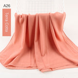 good stitching stitch plain high quality premium heavy Chiffon hijab scarf Malaysian Women's scarves hijabs long shawl shawls - Livefree
