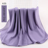 good stitching stitch plain high quality premium heavy Chiffon hijab scarf Malaysian Women's scarves hijabs long shawl shawls - Livefree