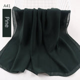 good stitching stitch plain high quality premium heavy Chiffon hijab scarf Malaysian Women's scarves hijabs long shawl shawls - Livefree