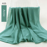 good stitching stitch plain high quality premium heavy Chiffon hijab scarf Malaysian Women's scarves hijabs long shawl shawls - Livefree