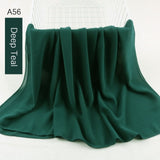 good stitching stitch plain high quality premium heavy Chiffon hijab scarf Malaysian Women's scarves hijabs long shawl shawls - Livefree