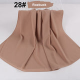 good stitching stitch plain high quality premium heavy Chiffon hijab scarf Malaysian Women's scarves hijabs long shawl shawls - Livefree