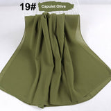 good stitching stitch plain high quality premium heavy Chiffon hijab scarf Malaysian Women's scarves hijabs long shawl shawls - Livefree