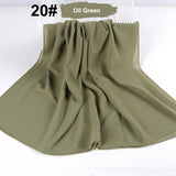 good stitching stitch plain high quality premium heavy Chiffon hijab scarf Malaysian Women's scarves hijabs long shawl shawls - Livefree