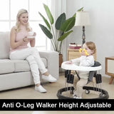 Baby Walkers With Wheel Baby Walk Learning Foldable Multifunction Anti-Roll Anti O-Leg Walker Height Adjustable Seat Chair - Livefree