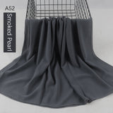 good stitching stitch plain high quality premium heavy Chiffon hijab scarf Malaysian Women's scarves hijabs long shawl shawls - Livefree
