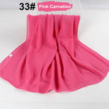 good stitching stitch plain high quality premium heavy Chiffon hijab scarf Malaysian Women's scarves hijabs long shawl shawls - Livefree