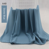 good stitching stitch plain high quality premium heavy Chiffon hijab scarf Malaysian Women's scarves hijabs long shawl shawls - Livefree