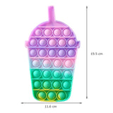 New Fidget Toys Antistress Toys Push Bubble Silicone for Children Adult Stress Reliever Squeeze Board Fidget Game frete grátis