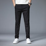 Autumn 2021 New Casual Pants Men Cotton Classic Style Fashion Business Slim Fit Straight Cotton Solid Color Brand Trousers 38 - Livefree