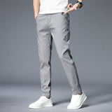 Autumn 2021 New Casual Pants Men Cotton Classic Style Fashion Business Slim Fit Straight Cotton Solid Color Brand Trousers 38 - Livefree