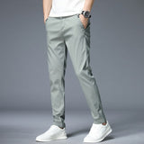 Autumn 2021 New Casual Pants Men Cotton Classic Style Fashion Business Slim Fit Straight Cotton Solid Color Brand Trousers 38 - Livefree