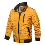 New Solid Stand Collar Casual Men's Bomber Jacket Youth Flight Coat Jaket Men Jackets Chaquetas Hombre