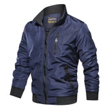 New Solid Stand Collar Casual Men's Bomber Jacket Youth Flight Coat Jaket Men Jackets Chaquetas Hombre