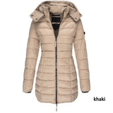 Yvlvol Winter Cotton Coat Women Slim Outwear Medium-long Padded Jacket Thick Hooded Cotton Wadded Warm Cotton Parka;winterjas - Livefree