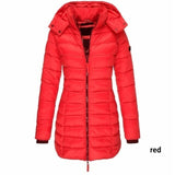 Yvlvol Winter Cotton Coat Women Slim Outwear Medium-long Padded Jacket Thick Hooded Cotton Wadded Warm Cotton Parka;winterjas - Livefree