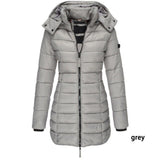 Yvlvol Winter Cotton Coat Women Slim Outwear Medium-long Padded Jacket Thick Hooded Cotton Wadded Warm Cotton Parka;winterjas - Livefree