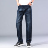 6 Colors Spring Summer Men's Thin Straight-leg Loose Jeans Classic Style  Advanced Stretch Baggy Pants Male Plus Size 40 42 44 - Livefree