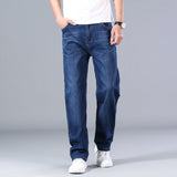 6 Colors Spring Summer Men's Thin Straight-leg Loose Jeans Classic Style  Advanced Stretch Baggy Pants Male Plus Size 40 42 44 - Livefree