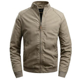 New Plus Cotton Mens Jackets Stand Collar Casual Men's Jacket Solid Color Warm Long Sleeve Autumn Winter Jaket Men - Livefree
