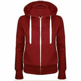 Womens Winter Denim Slim Zip-up Hoodie Solid Jacket Turn-down Collar Jean Ladies Long Sleeve Jaket Coat Outerwear Hoodie