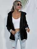 Women Jecket hooded Cashmere Long Sleeve Front 2 pockets Autumn Winter Coat For Girl Jaket Women Clothing - Livefree