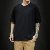 New Summer Men's T Shirt 2022 Fashion Solid T Shirt Mens Oversized Hip Hop Short Sleeve Casual Cotton Mens Streetwear Top Tees - Livefree