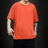 New Summer Men's T Shirt 2022 Fashion Solid T Shirt Mens Oversized Hip Hop Short Sleeve Casual Cotton Mens Streetwear Top Tees - Livefree