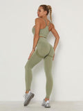 Women's Sets Skinny Tracksuit Breathable Bra Long Sleeve Top Seamless Outfits High Waist Push Up Leggings Gym Clothes Sport Suit - Livefree