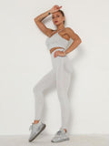 Women's Sets Skinny Tracksuit Breathable Bra Long Sleeve Top Seamless Outfits High Waist Push Up Leggings Gym Clothes Sport Suit - Livefree