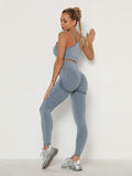 Women's Sets Skinny Tracksuit Breathable Bra Long Sleeve Top Seamless Outfits High Waist Push Up Leggings Gym Clothes Sport Suit - Livefree